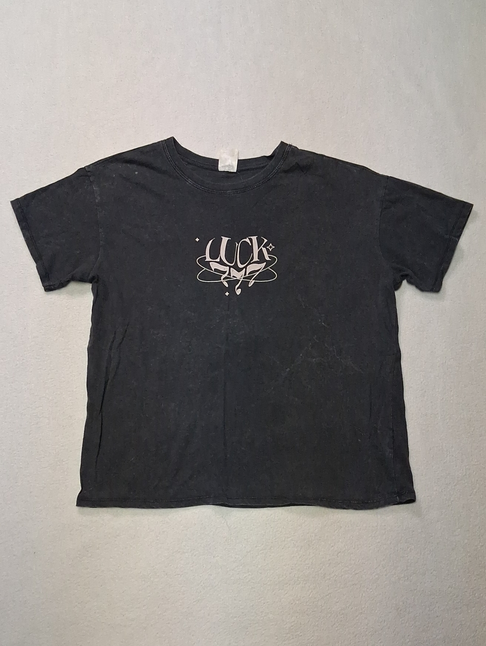 4/20$ Streetwear Society Black Short Sleeve Tee with 'Luck' Graphic